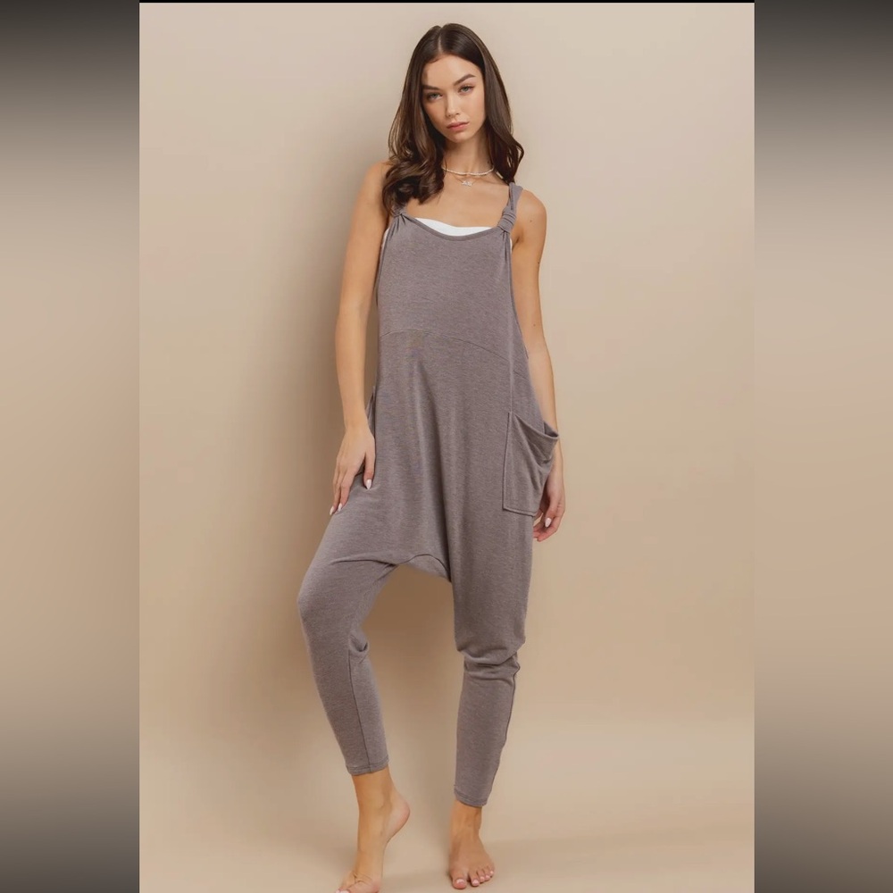 43 Fabulous Solid Stretch Detail Harem Jumpsuit